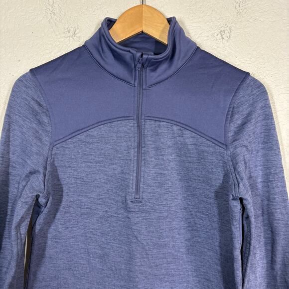 Under Armour Long Sleeve Top Purple Waffle Knit Thick Heavy - S - Picture 2 of 4